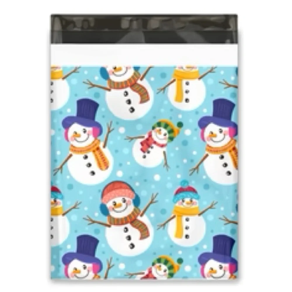 Christmas Snowmen ⛄️ Friends Poly Mailers 10x13 Pack of 25 - Picture 3 of 5